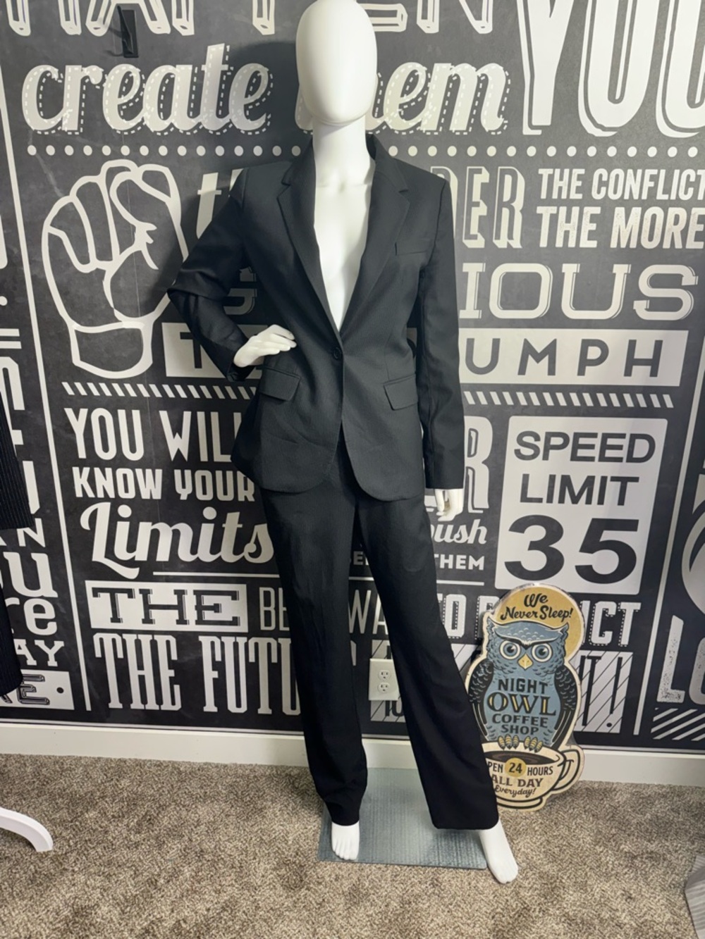Victoria’s Secret Body by Victoria Black Pant Suit 2Pc Career Blazer Set